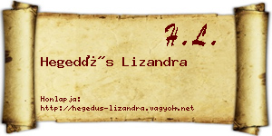 Hegedűs Lizandra névjegykártya